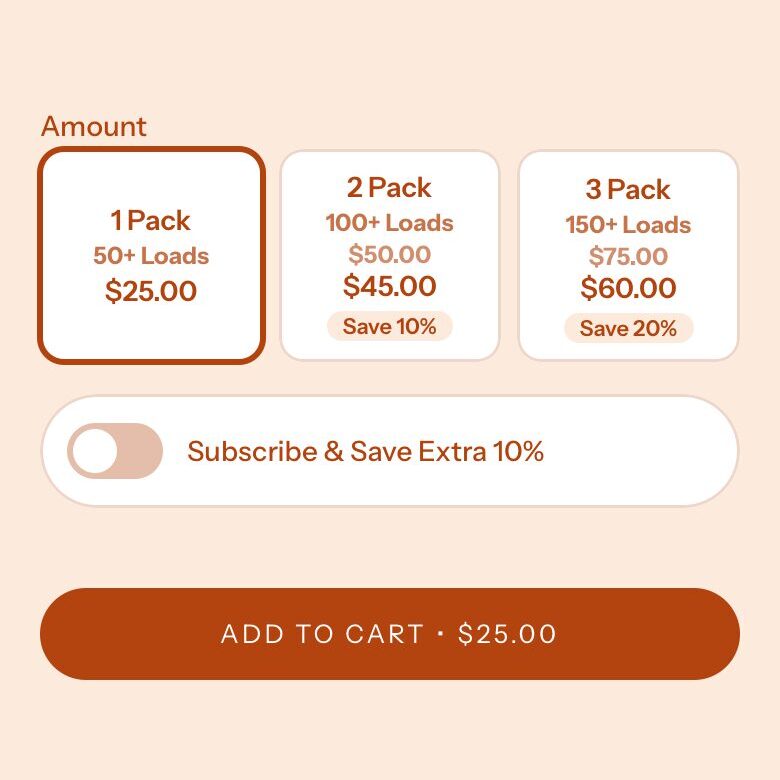 Frey: 2 and 3 packs show the old price crossed out and the saving.